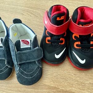 Nike boys toddler size 4c & vans skater sneakers size 4c both for $35